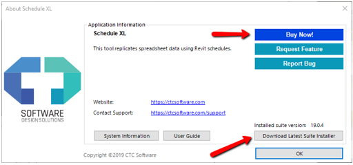 CTC Suite License Settings