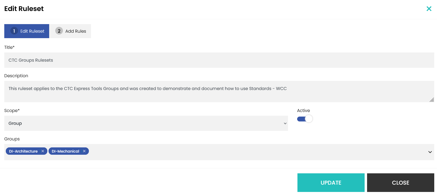 HIVE Standards Rulesets